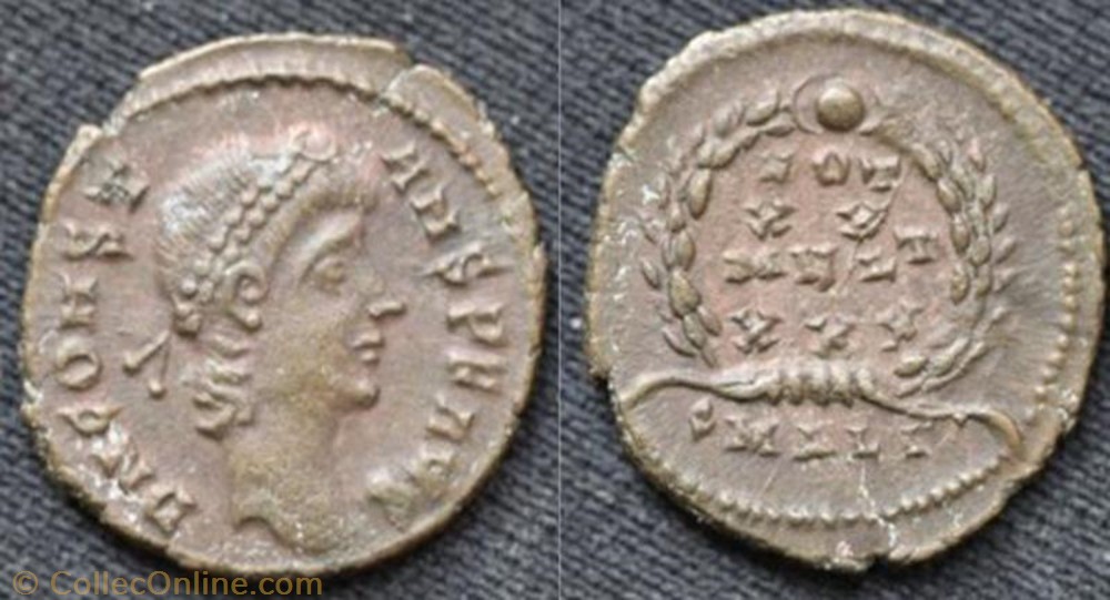 Ae4 Constans monnaie antique av jc ap romaine ae4 constans