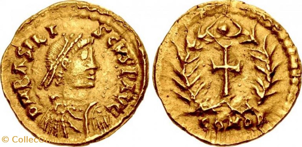 coin ancient to roman republicain imperial tremissis basiliscus faux moderne