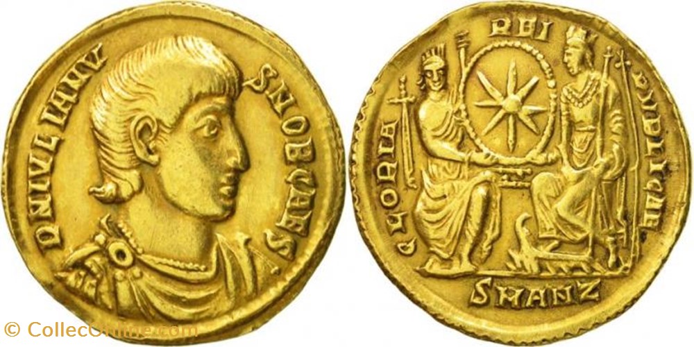Solidus Julien II FAUX MODERNE coin ancient b c to roman republicain imperial solidus julien ii faux moderne