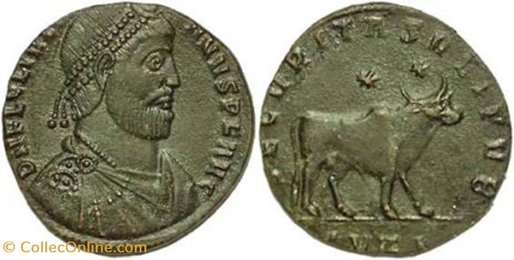 coin ancient c to roman republicain imperial double maiorina julien ii faux moderne