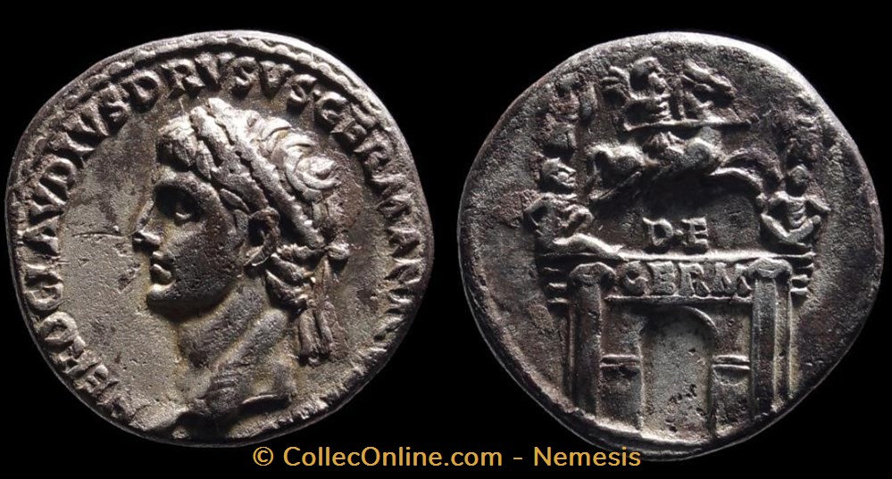 monnaie antique av jc a ap romaine republicaine imperiale neron drusus denier