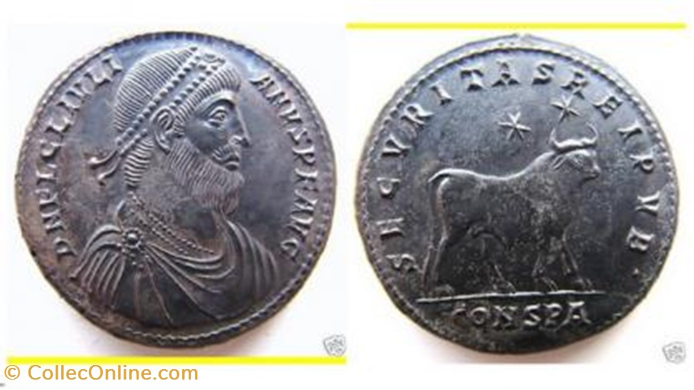 Double Maiorina Julien II FAUX MODERNE coin ancient c to roman republicain imperial double maiorina julien ii faux moderne
