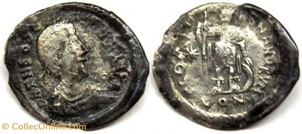 Miliarense léger Théodose II FAUX MODERNE coin ancient b c to roman republicain imperial miliarense leger theodose ii faux moderne