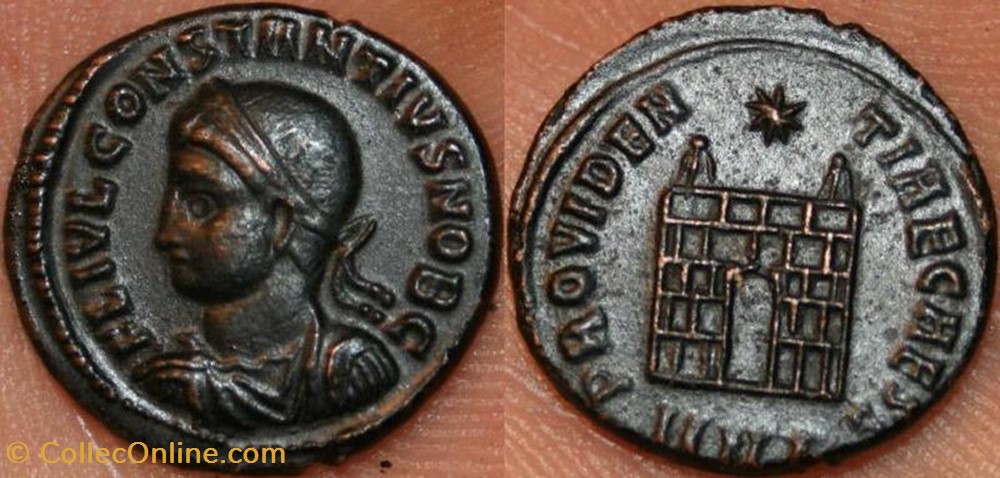 Ae3 Constance II FAUX MODERNE coin ancient b to roman republicain imperial ae3 constance ii faux moderne
