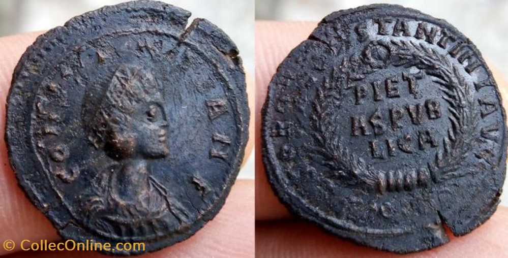 Ae3 Constantia FAUX MODERNE coin ancient b to roman republicain imperial ae3 constantia faux moderne