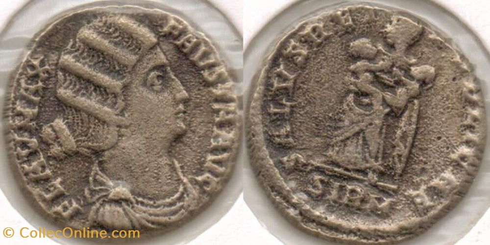 monnaies antiquite av jc ap romaines republicaines imperiales silique fausta faux moderne
