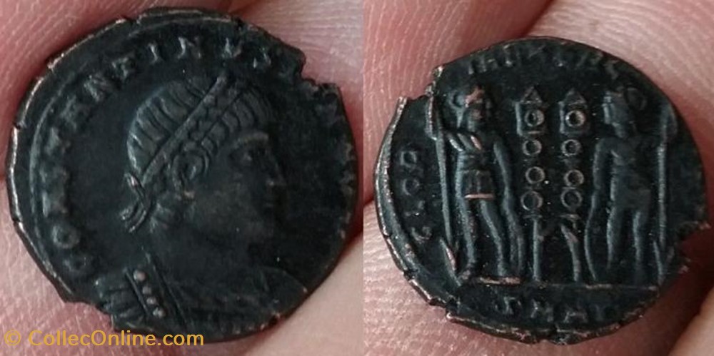 Ae3 Constantin II FAUX MODERNE coin ancient b to roman republicain imperial ae3 constantin ii faux moderne