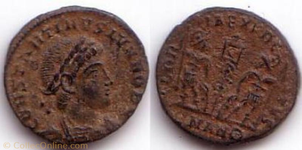 Ae3 Constantin II monnaie antique av jc ap romaine ae3 constantin ii