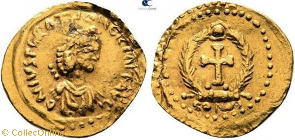 coin ancient b c to roman republicain imperial tremissis honoria faux moderne