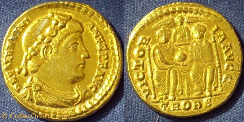 coin ancient b c to roman republicain imperial solidus valentinien ier faux moderne