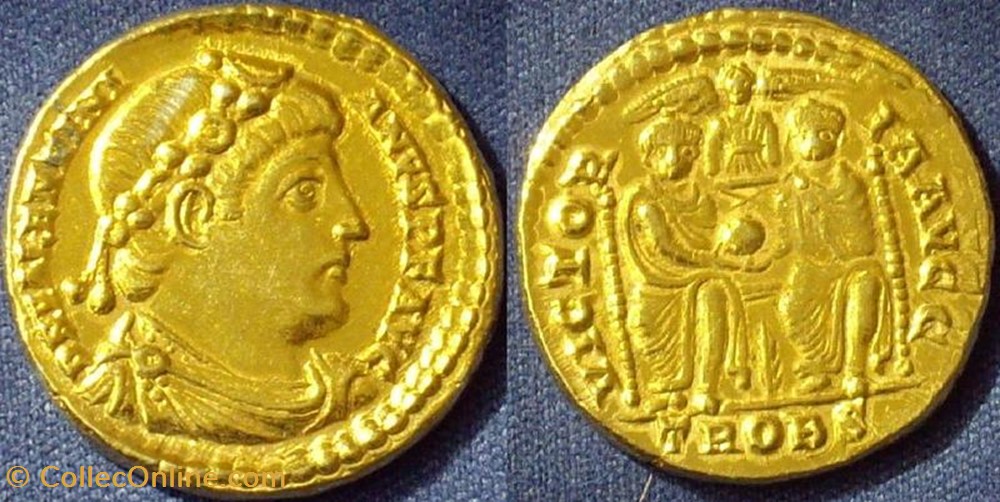 Solidus Valentinien Ier FAUX MODERNE coin ancient b c to roman republicain imperial solidus valentinien ier faux moderne