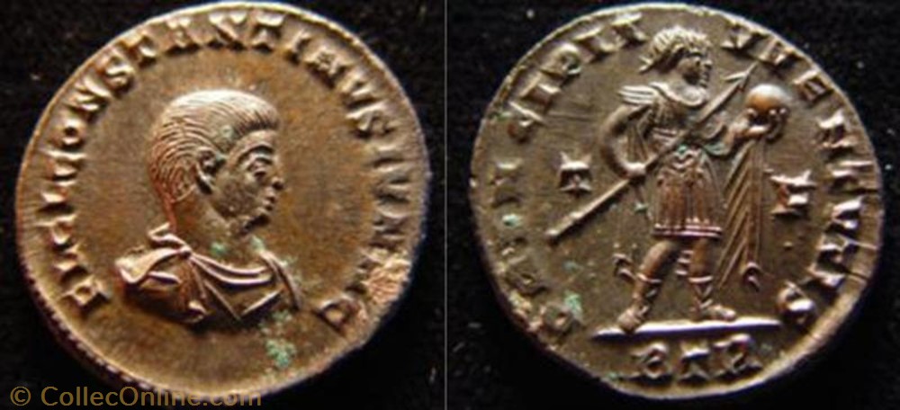 coin ancient b to roman ae3 constantin ii