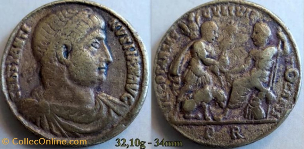 Médaillon bronze Constantin Ier Faux moderne coin ancient to roman republicain imperial medaillon bronze constantin ier faux moderne
