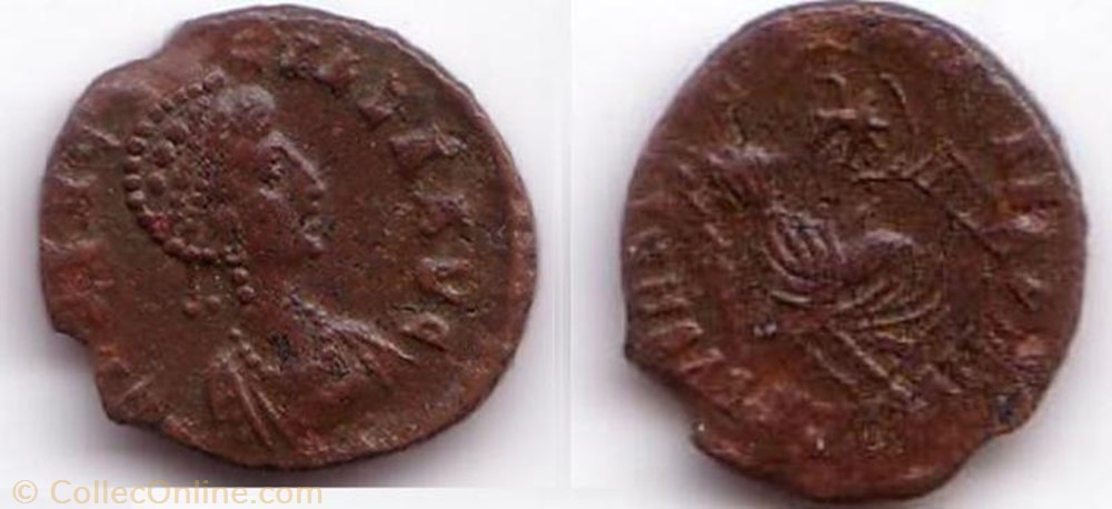 coin ancient b to roman ae4 aelia flacilla