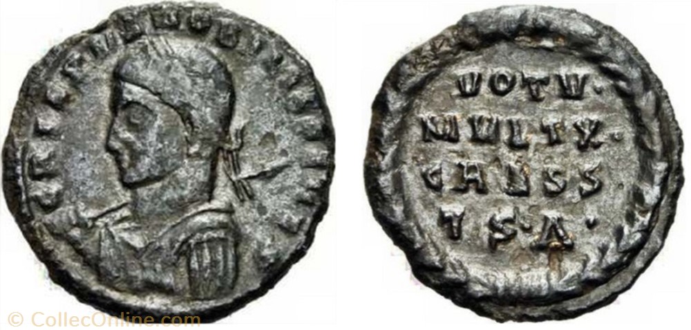 Ae3 Crispus coin ancient b to roman ae3 crispus
