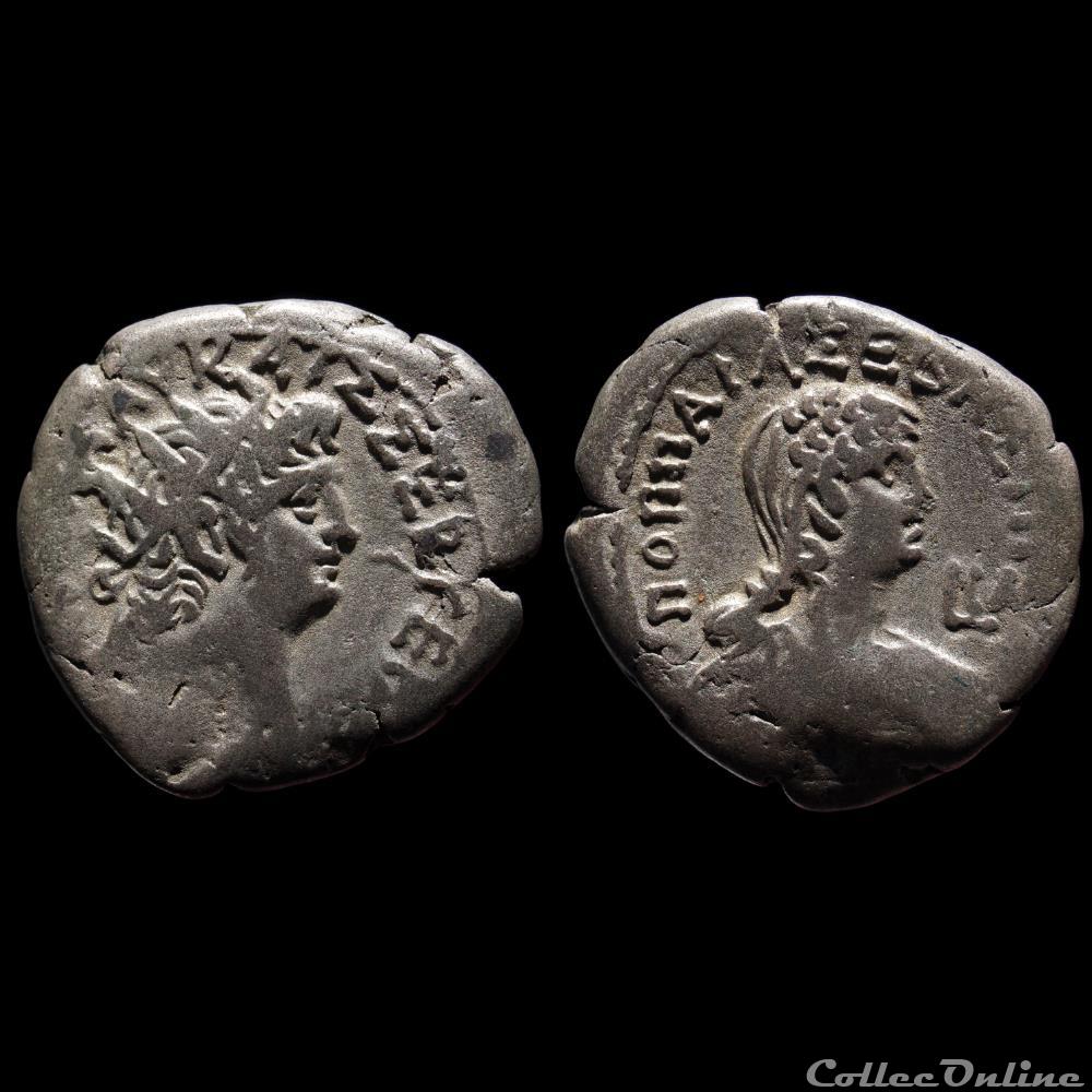 NÉRON et POPPÉE Tétradrachme monnaie antique romaine provinciale neron et poppee tetradrachme