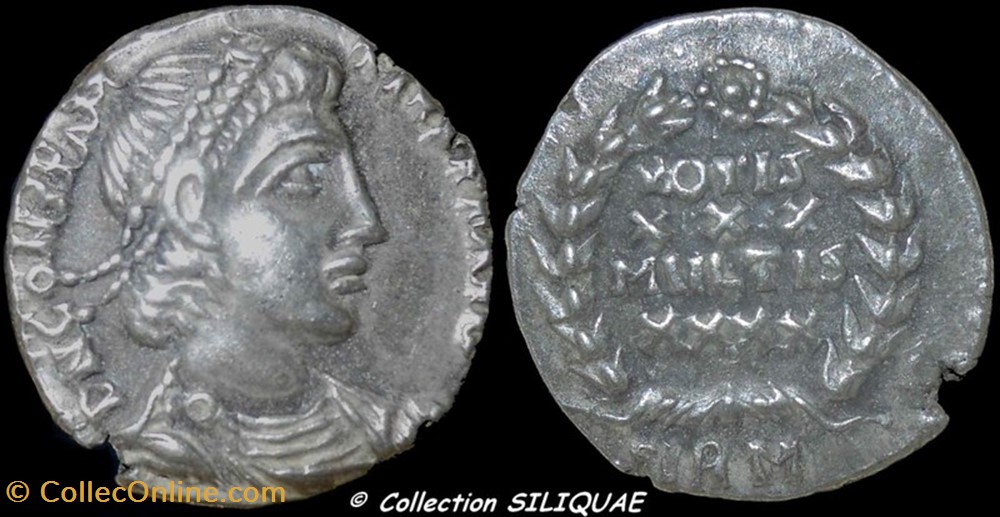 coin ancient b to roman republicain imperial silique constance ii