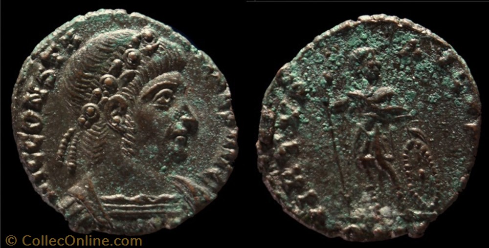 Ae3 Constantin II coin ancient b to roman ae3 constantin ii