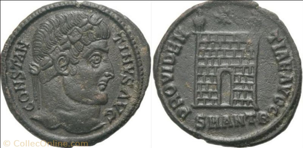 coin ancient b to roman ae3 constantin ier