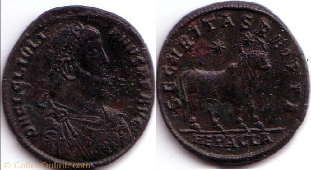Double Maiorina Julien II monnaie antique av jc ap romaine double maiorina julien ii