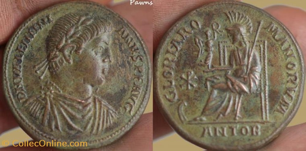 Médaillon bronze Valentinien I Faux moderne coin ancient c to roman republicain imperial medaillon bronze valentinien i faux moderne