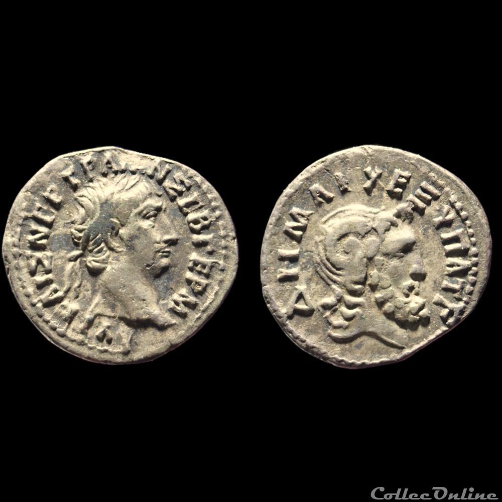TRAJAN Hemidrachme monnaie antique romaine provinciale trajan hemidrachme