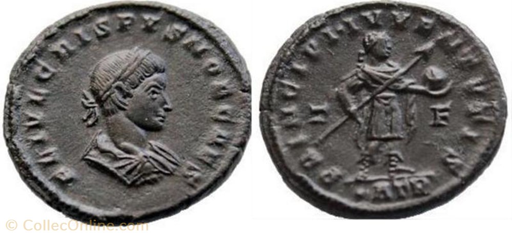 coin ancient b to roman ae3 crispus