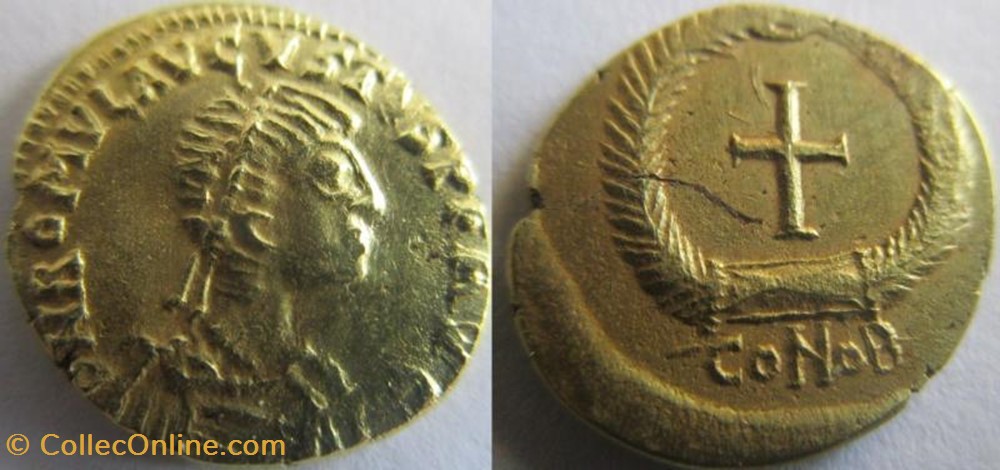 coin ancient b c to roman republicain imperial tremissis romulus auguste faux moderne
