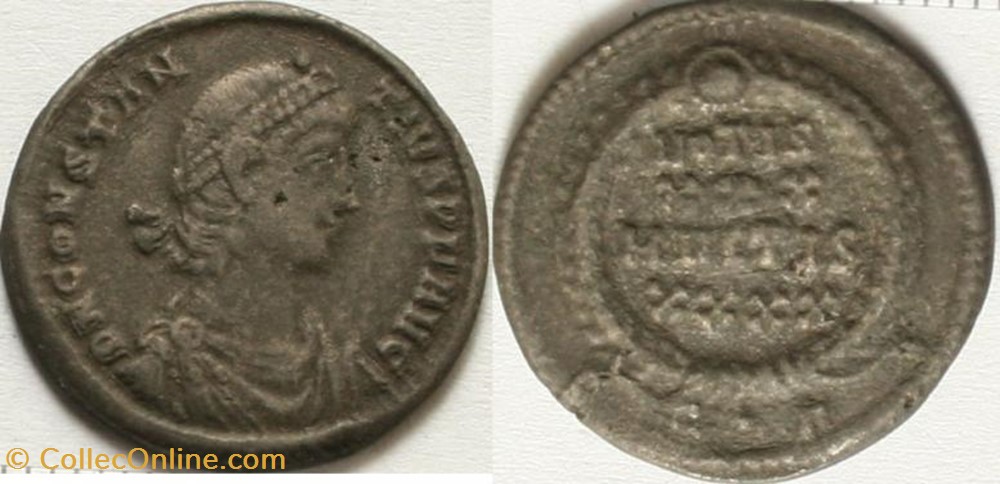 coin ancient b to roman republicain imperial silique constance ii faux moderne