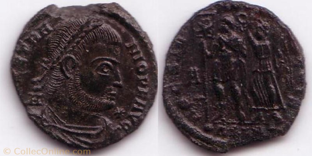 Ae2 Vetranio coin ancient b c to roman ae2 vetranio