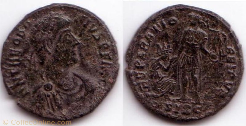 Ae2 Théodose Ier monnaie antique av jc ap romaine ae2 theodose ier