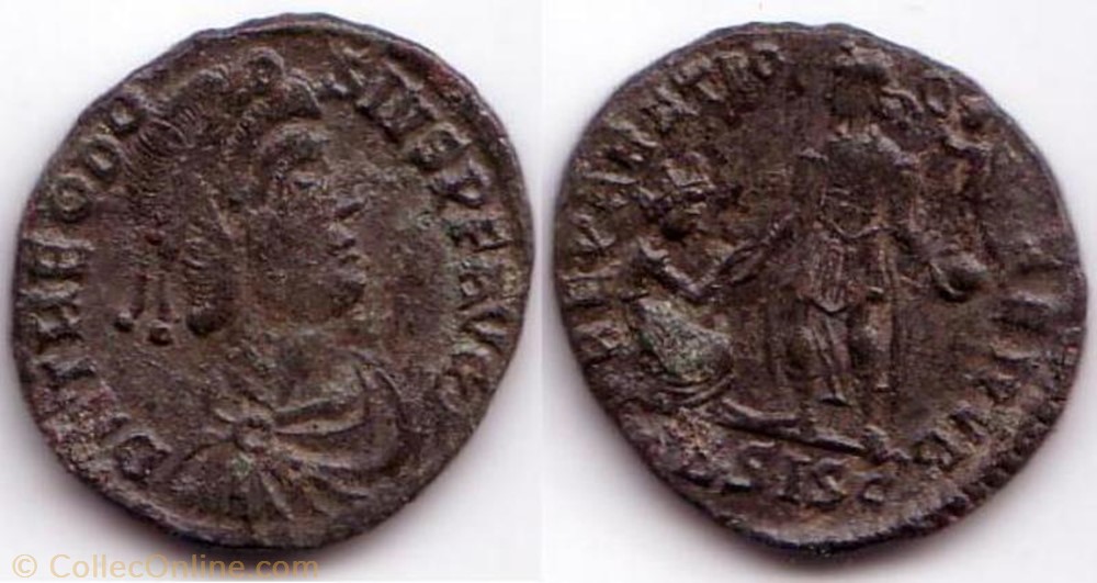 Ae2 Théodose Ier monnaie antique av jc ap romaine ae2 theodose ier