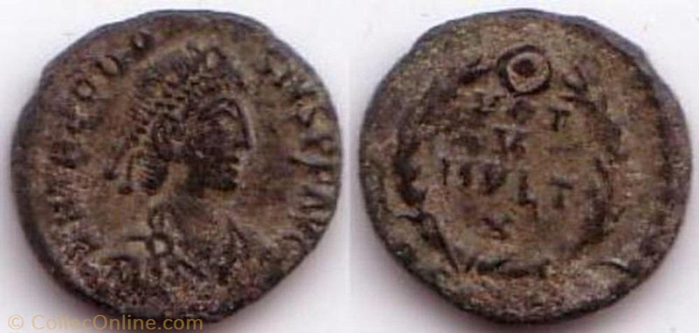 Ae4 Théodose Ier monnaie antique av jc ap romaine ae4 theodose ier