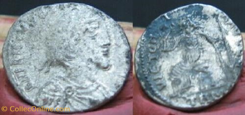 coin ancient b to roman republicain imperial silique priscus attalus faux moderne