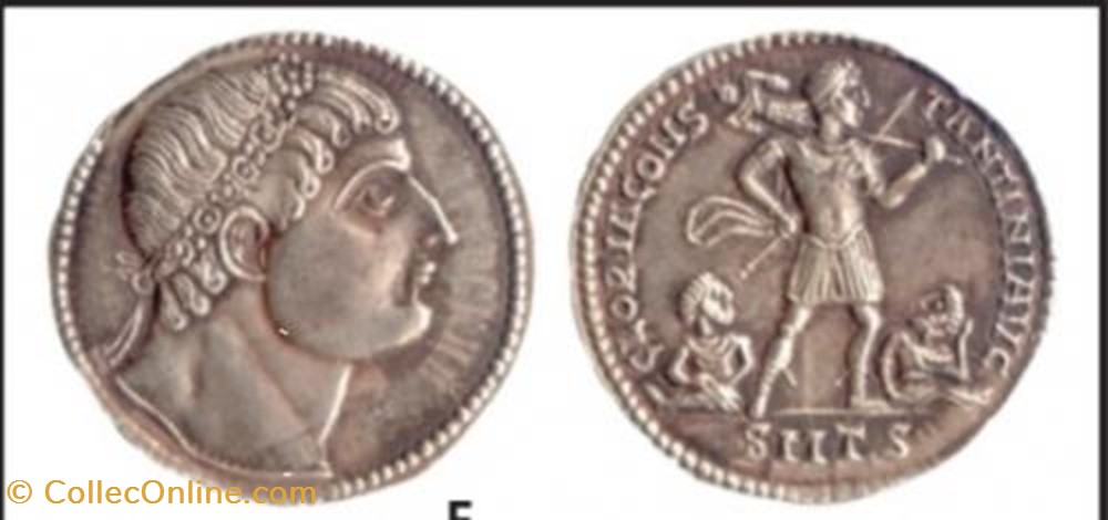 Miliarense léger Constantin Ier Faux moderne coin ancient b to roman republicain imperial miliarense leger constantin ier faux moderne