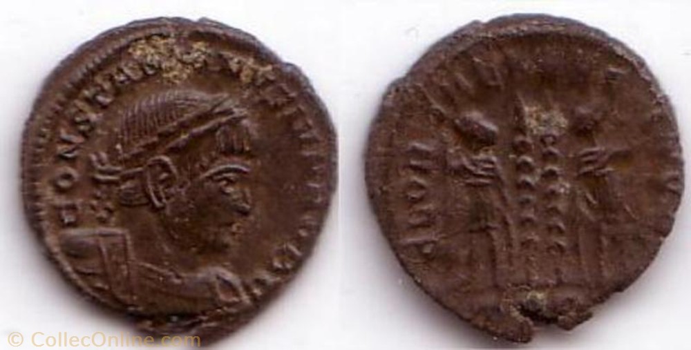 Ae3 Constantin II monnaie antique av jc ap romaine ae3 constantin ii