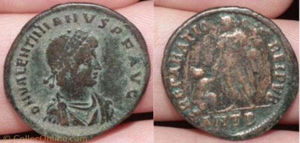 Ae2 Valentinien II coin ancient b c to roman ae2 valentinien ii