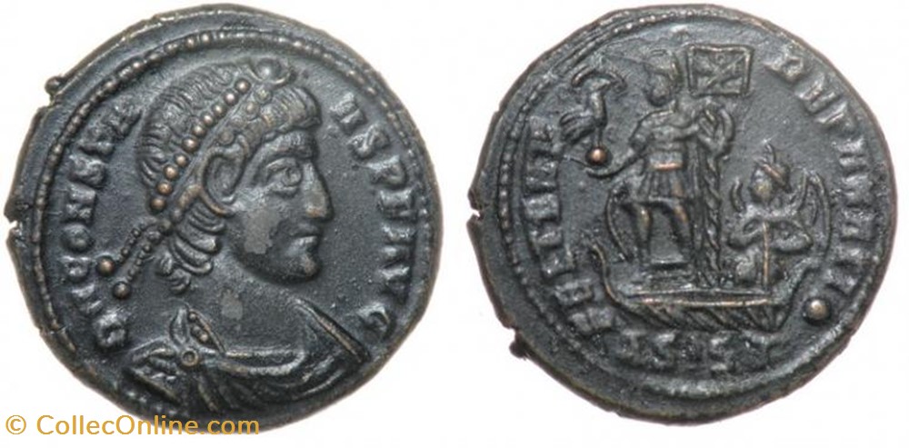 coin ancient b to roman republicain imperial ae3 centenionalis constans faux moderne