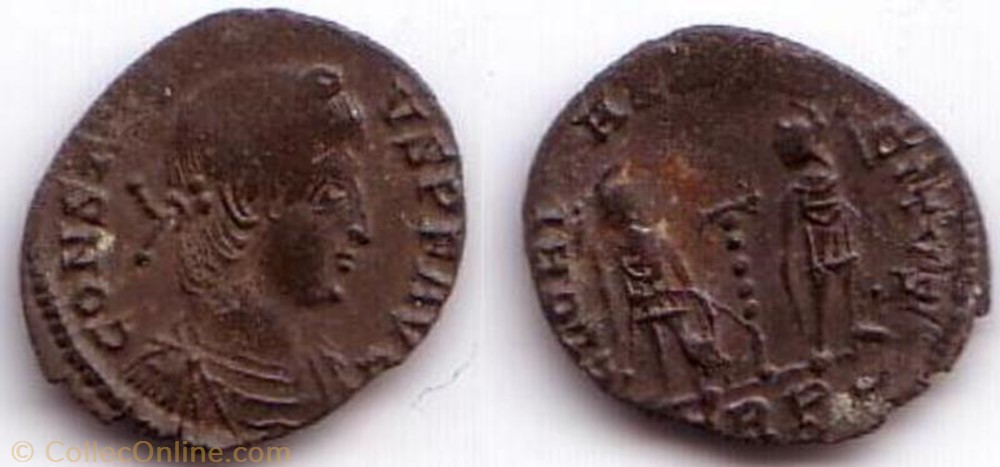 Ae3/4 Constance II monnaie antique av jc ap romaine ae3 4 constance ii