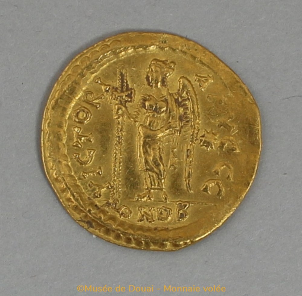 Solidus Basiliscus- Monnaie volée monnaies antiquite av jc ap romaines republicaines imperiales solidus basiliscus monnaie volee