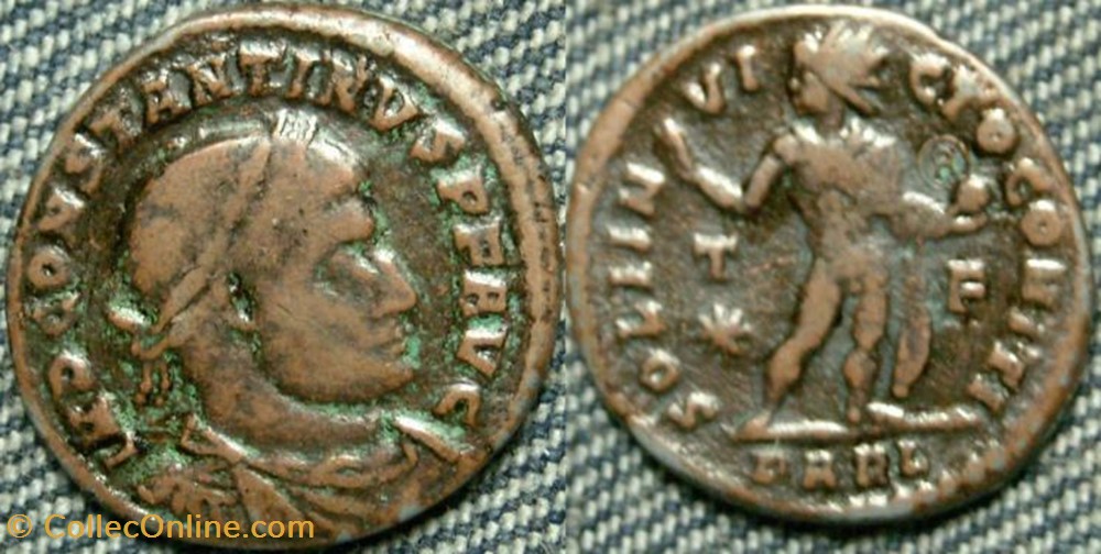 Follis réduit Constantin Ier FAUX MODERNE coin ancient b to roman republicain imperial follis reduit constantin ier faux moderne