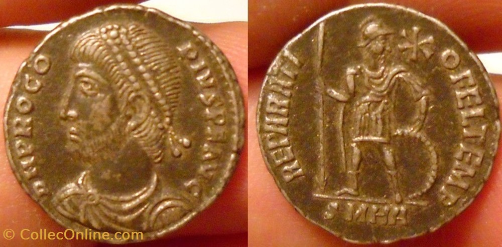 coin ancient b to roman republicain imperial silique procope faux moderne