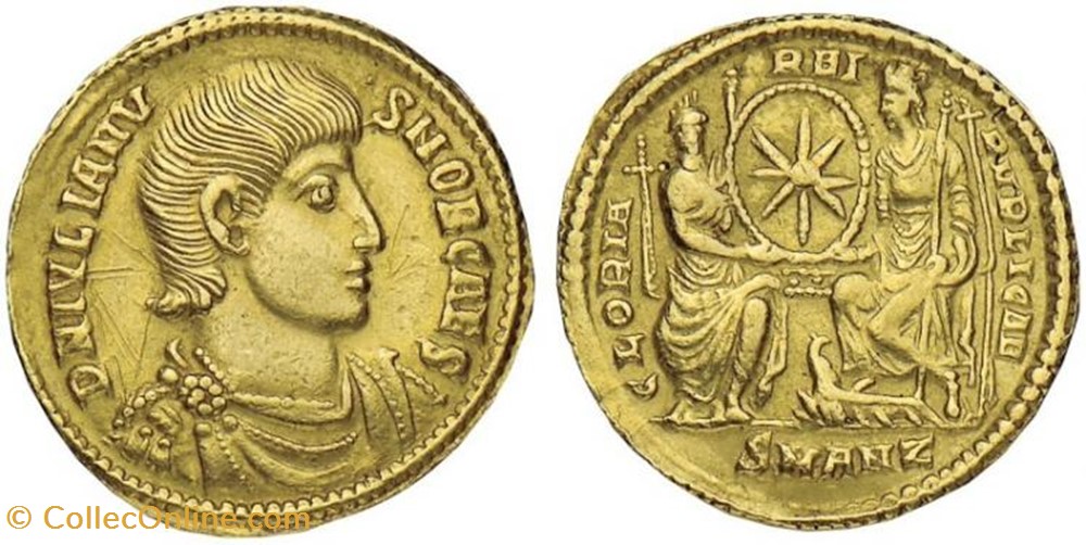 Solidus Julien II FAUX MODERNE coin ancient b c to roman republicain imperial solidus julien ii faux moderne