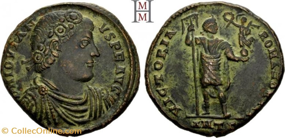 coin ancient b c to roman republicain imperial ae1 jovien faux moderne