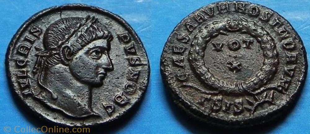 coin ancient b to roman ae3 crispus