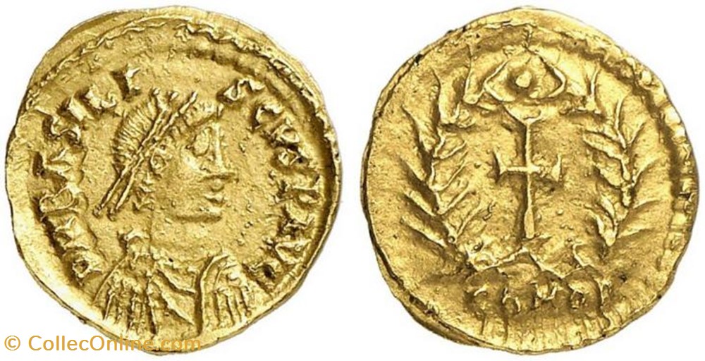 Tremissis Basiliscus Faux moderne coin ancient to roman republicain imperial tremissis basiliscus faux moderne