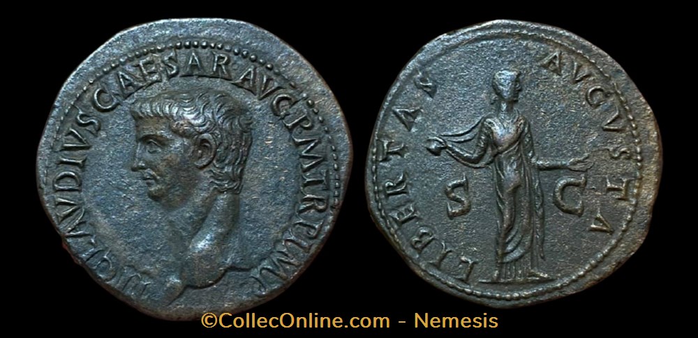 CLAUDE As coins ancient to roman republic imperial claude as