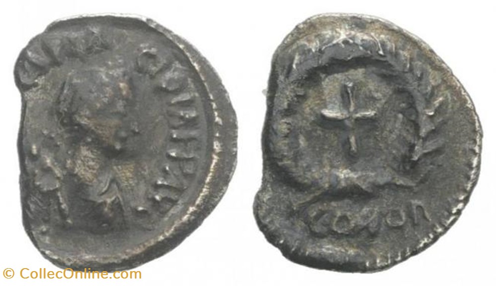 Demi silique Placidie Faux moderne coin ancient b to roman republicain imperial demi silique placidie faux moderne