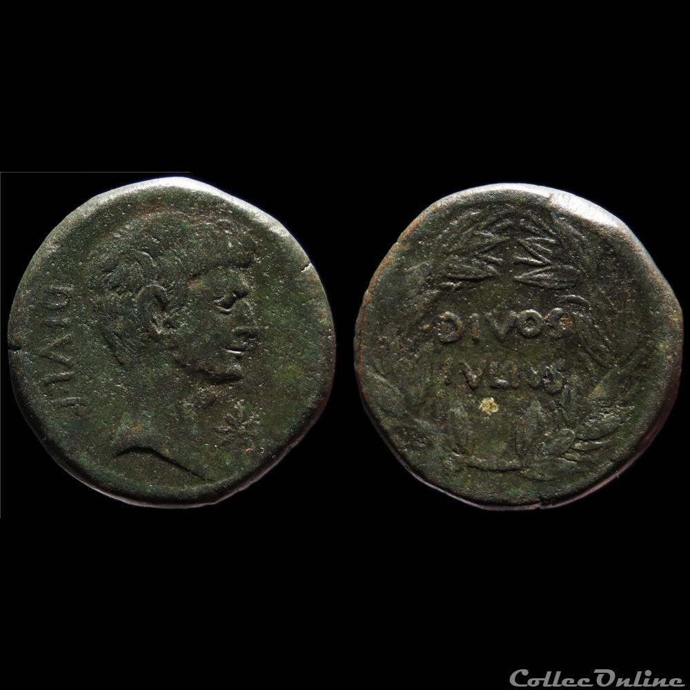 OCTAVE ET JULES CÉSAR Sesterce ou dupondius monnaie antique romaine octave et jules cesar sesterce ou dupondius