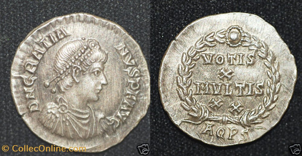 Silique Gratien, faux moderne coin ancient b c to roman republicain imperial silique gratien faux moderne